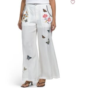 🤍🔹️JOHNNY WAS🔹️ moesly embroidered pant in white